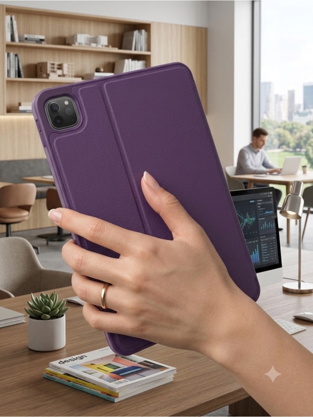 Purple Tablet Folio Case - Compatible Tablet Cover